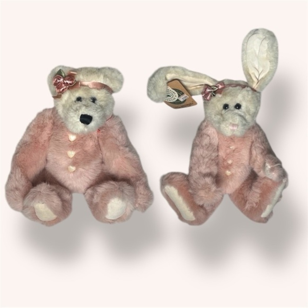 Boyds Bears Plush Set – Lady Pembroke Hare & Gwynda Bear Retired NWT